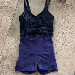 Lululemon Cropped Tank And Shorts Set
